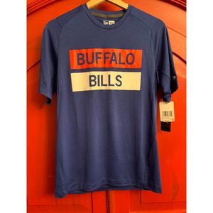 NWT Size Small New Era Buffalo Bills NFL Team Apparel T-Shirt Tee Top Blue EUC